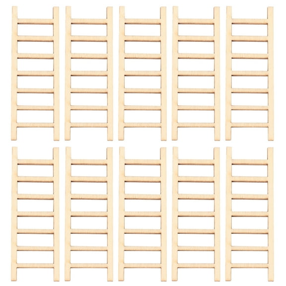 Gymnture 10Pcs Small Wooden Staircase Model for Kids Garden DIY Bonsai Sand Box Access