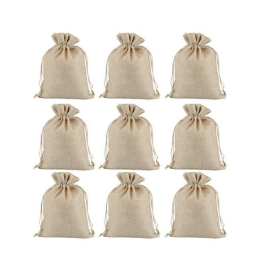 Gymnture 12 Burlap Drawstring Gift Bags for Wedding, Party & DIY