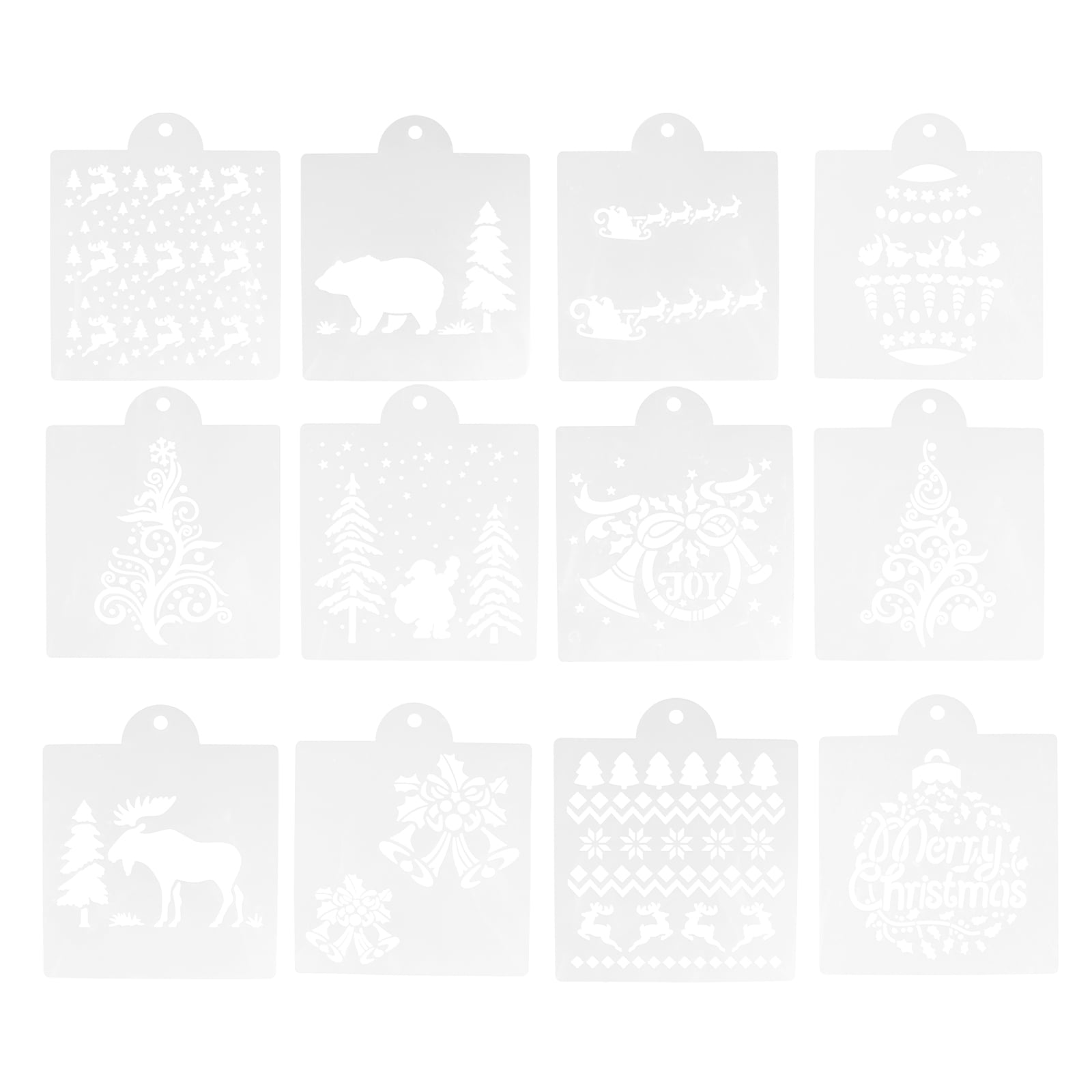 Stencil Per Torte 'Merry Christmas' JEM SGR1 - Plastica ABS, 97x31 Mm, Per Decorazioni Con Zucchero A Velo E Coloranti