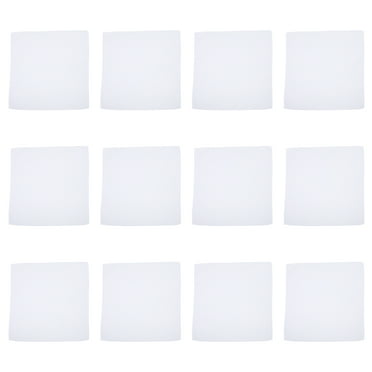 Gymnture 12 White Cotton Handkerchiefs for Men