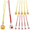 thumbnail image 1 of Gymnture 12pcs Lucky Cat Keychains Maneki Neko Keyring Fengshui Backpack Charm, 1 of 10