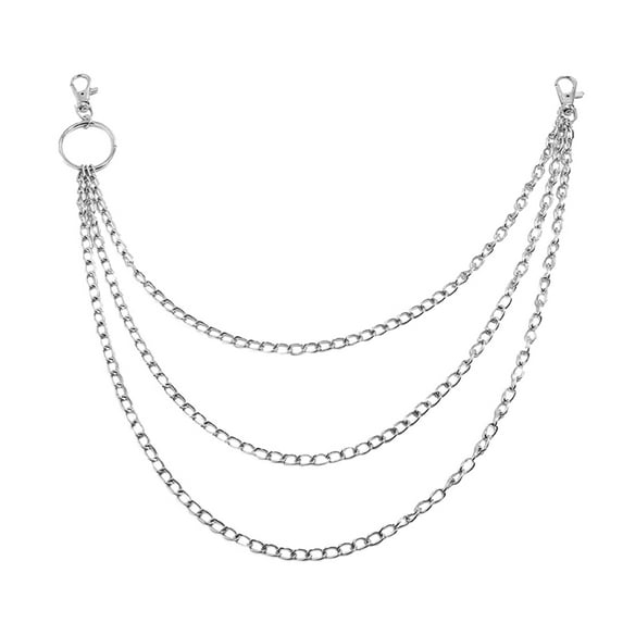 Gymnture 1PC Punk Waist Chain Trousers Chain Hip Hop 3 Layers Metal Jeans Chain for Women Boy
