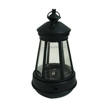 Gymnture 1pc Solar Yard Lamp LED Solar Hanging Lamp Outdoor Hanging Hollow out Lamp for Decor (Black)