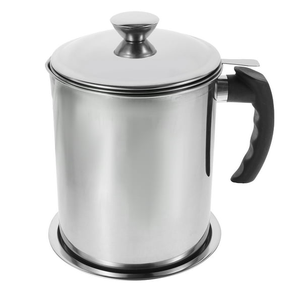 Gymnture 2.2L Metal Fat Separator Grease Can with Strainer