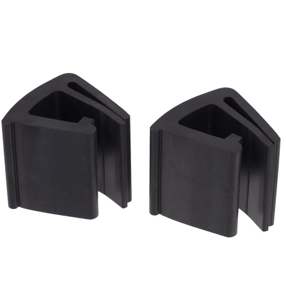 Gymnture 2 Black Cart Windshield Fixing Clips with Rubber Rings (2x2 Inches)