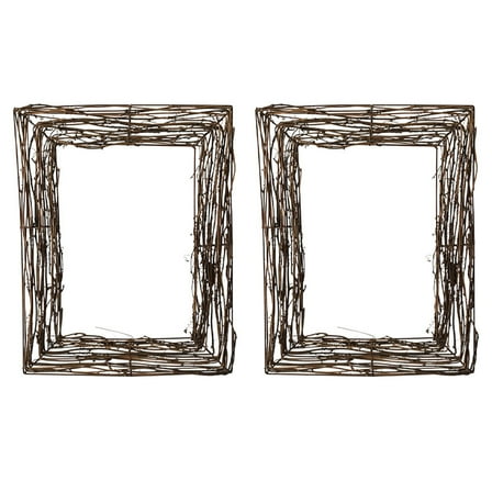 Gymnture 2 Grapevine Wood Wreaths for Crafts or Decoration