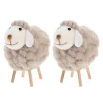 Gymnture 2 Little Sheep Felt Figurine Christmas Decorations