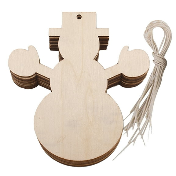 Gymnture 20 Wooden Snowman Christmas Tree Hanging Decorations - Delicate Plaques