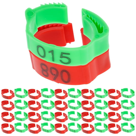 Gymnture 200pcs Chicken Leg Rings Bands with Number Clip for Poultry Farm