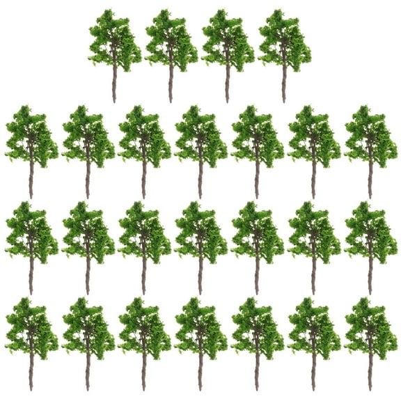 Gymnture 25pcs Green Miniature Landscape Trees for DIY Crafts and Model Building.