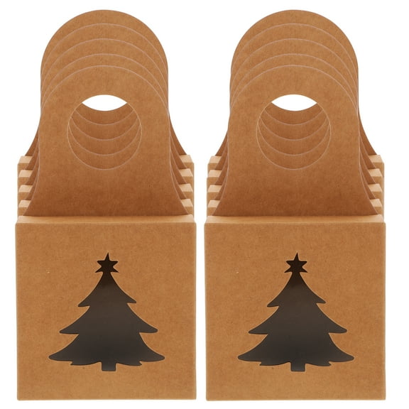 Gymnture 25pcs Paper Gift Boxes Paper Boxes for with Clear Window Gifts Empty Wine Bottles