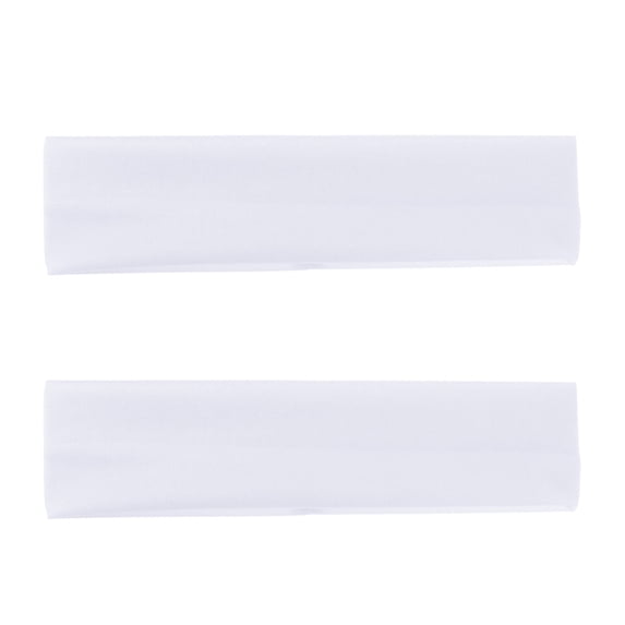 Gymnture 2PCS Elastic Sports Headbands for Men (White)