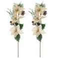 thumbnail image 1 of Gymnture 2pcs Christmas Flower Stems Christmas Flower Decoration Xmas Flower Picks, 1 of 10