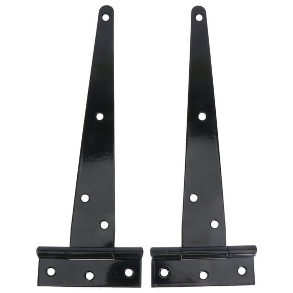 Gymnture 2pcs Heavy Duty T Hinges 8" Black Classic Decorative