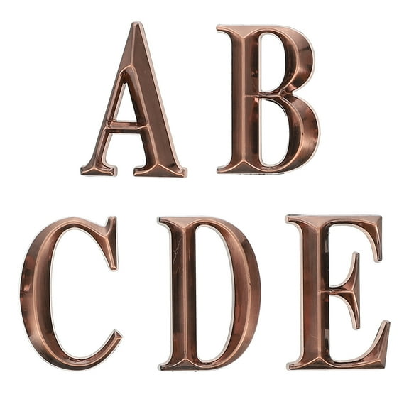 Gymnture 3D Self-Adhesive Mailbox Letters A-E Plating Process House Door Numbers