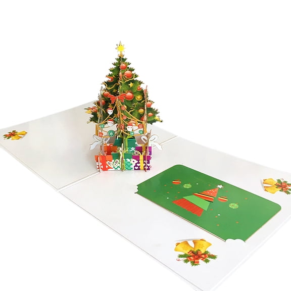 Gymnture 3D Xmas Tree Cards for Merry Christmas Holiday