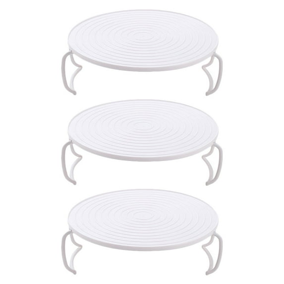 Gymnture 3pc Microwave Plate Stacker Multi-functional Rack Tray with Handle
