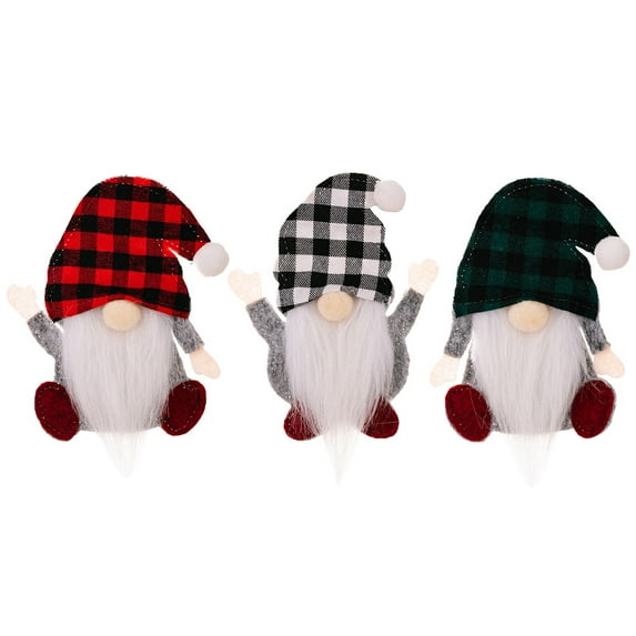 Gymnture 3pcs Christmas Gnome Cutlery Holders Silverware Holders Xmas Theme Cutter Fork Holders
