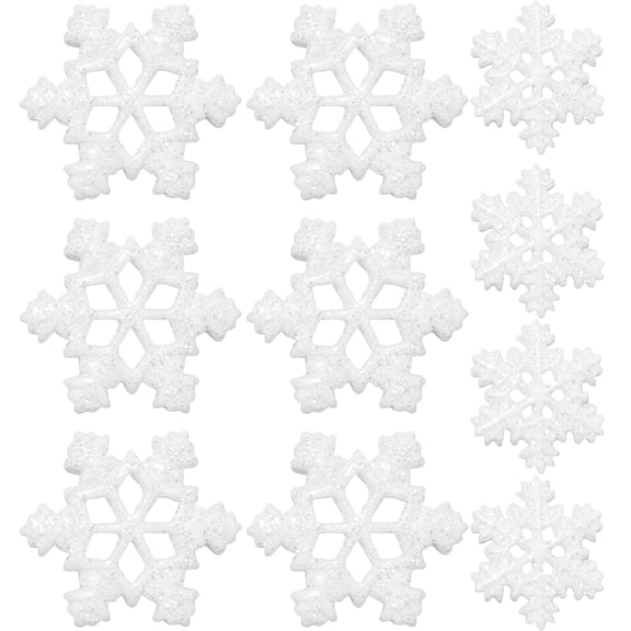 Gymnture 40pcs Snowflake Shaped Adornment Phone Case Decor Resin Snowflake DIY Material