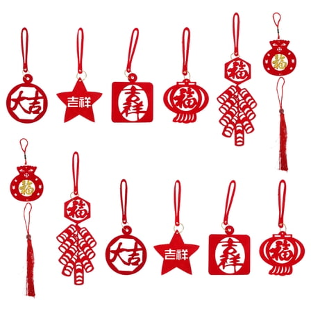 Gymnture 48pcs Chinese New Year Hanging Ornament for 2022 Party Decor