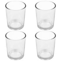 Gymnture 4pc Glass Votive Candle Holders for Wedding, Spa & Meditation