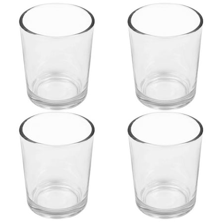 Gymnture 4pc Glass Votive Candle Holders for Wedding, Spa & Meditation