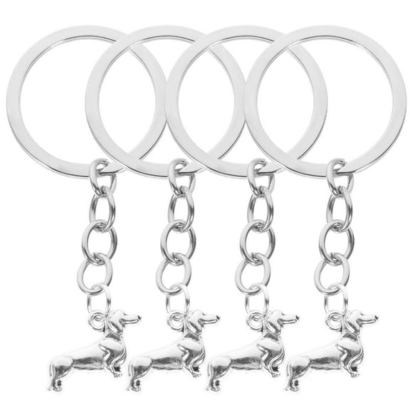 Gymnture 4pcs Dog Keychains Handbag Pendant Charm Hanging Pendant Keychain Portable Key Ring