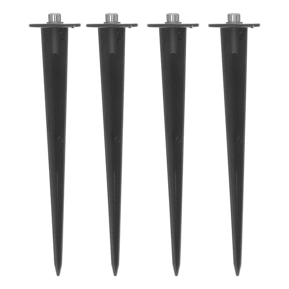 Gymnture 4pcs Solar Light Replacement Spikes for Lawn & Garden - Black