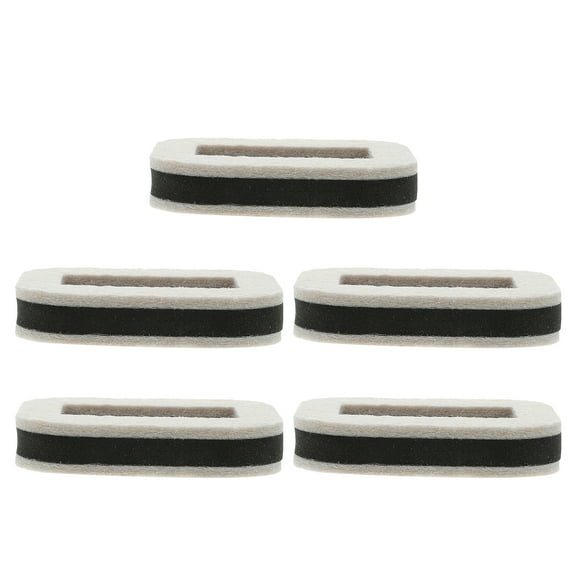 Gymnture 5 Pack Felt Furniture Wheel Stoppers Non Caster Cups 3.1 x 2.7 Inch Light Grey