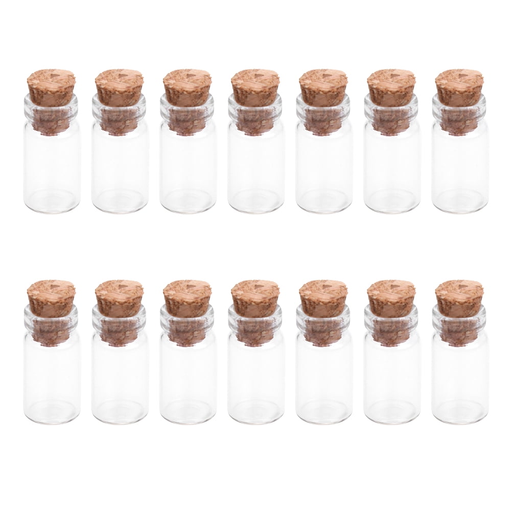 Gymnture 50 Glass Jars with Cork Stoppers for Wedding Favors