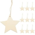 thumbnail image 1 of Gymnture 50Pcs Natural Wooden Star Cutouts Christmas Ornaments DIY Crafts, 1 of 10