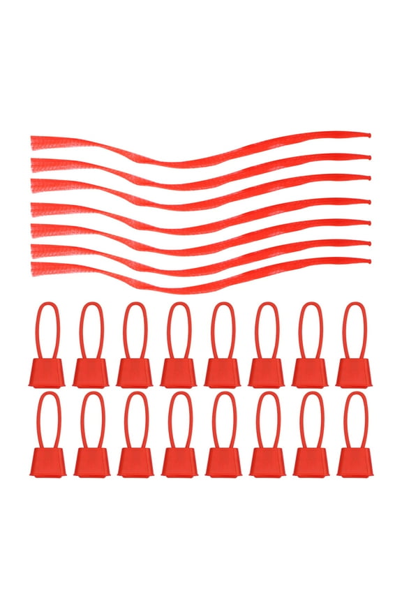 50Pcs Red Mesh Grocery Bags Heat Sealed Bottom Shopping Bags for Fruits and Vegetables