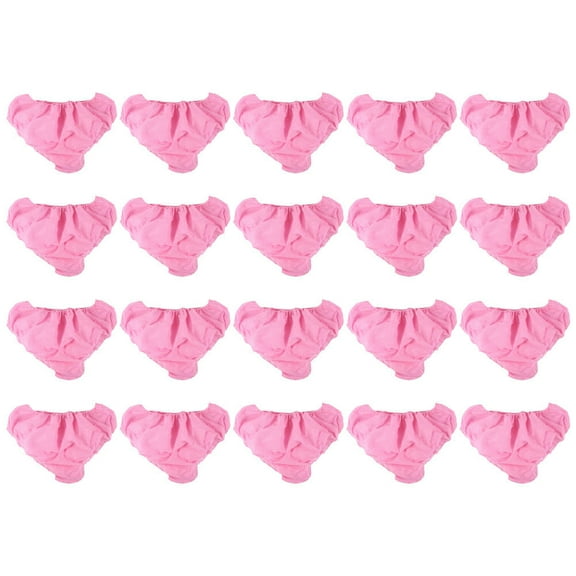 Gymnture 50pcs Women's Disposable Travel Underwear Non-Woven Spa Panties (Pink)