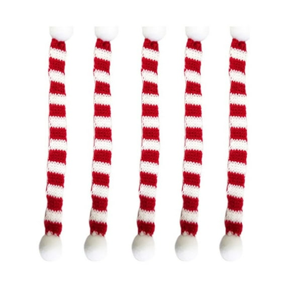 Gymnture 5Pcs Christmas Scarf DIY Knitting Striped Small Scarf - 15cm