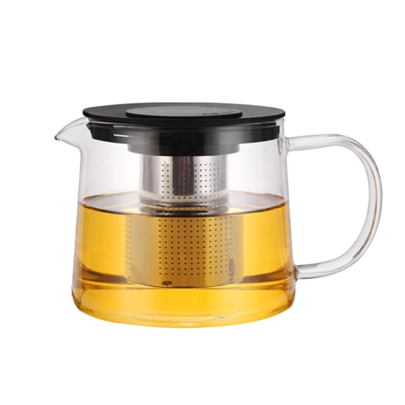 Gymnture 600ml Glass Teapot with Removable Infuser, Stovetop Kettle for Brewing Tea
