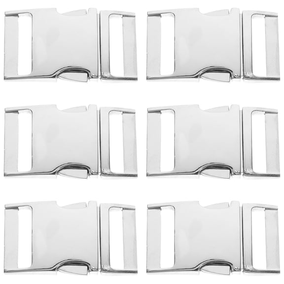 Gymnture 6-Pack Double-Sided Quick Release Metal Buckles for Nylon Straps, Backpack Belts, Adjustable and