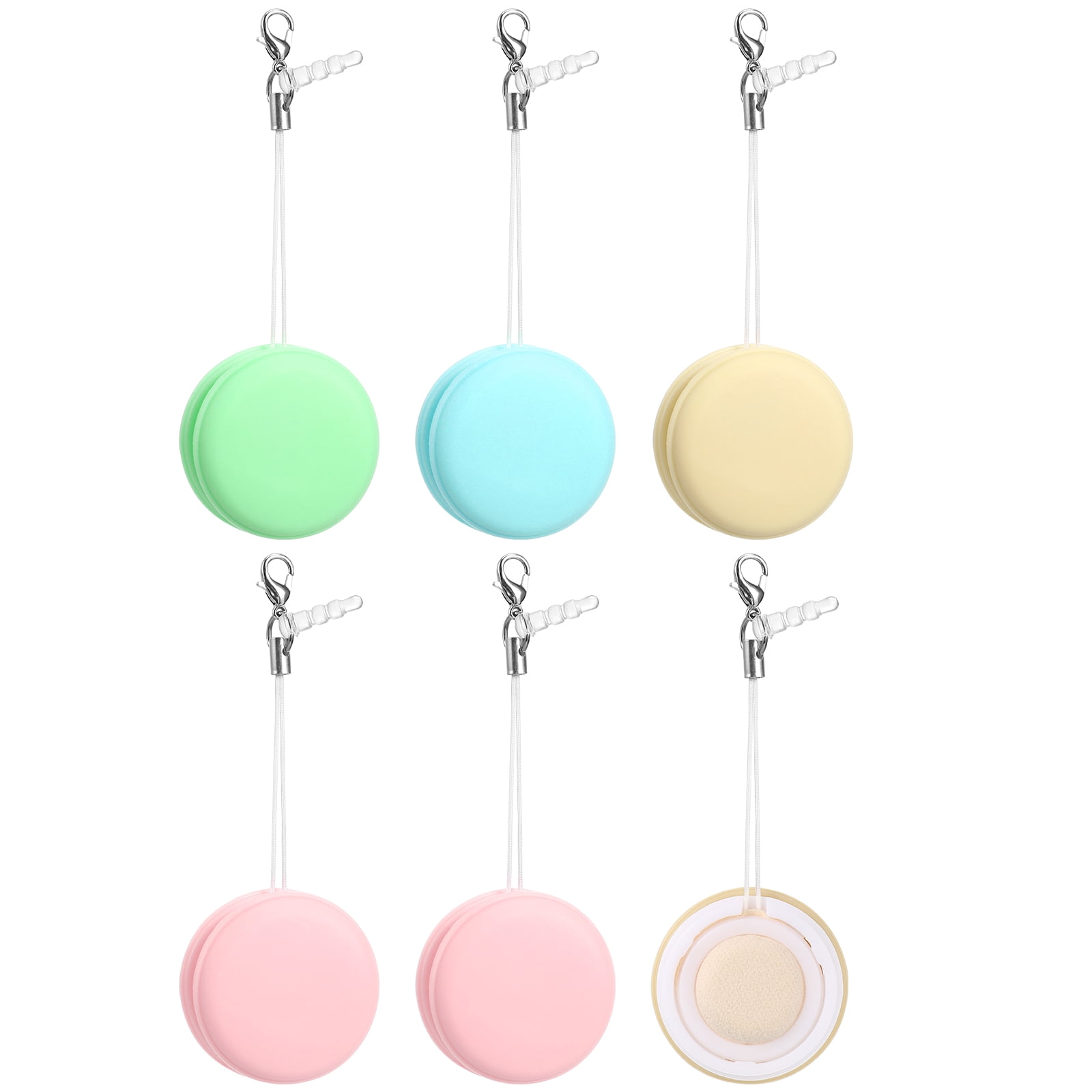 LABSERRON 6-Pack Mobile Phone Hanging Decor with Screen Cleaning Cloth for Glass, Mirrors, and Easy Maintenance