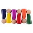 thumbnail image 1 of Gymnture 6Pcs Rainbow Wooden Peg Dolls for Toddlers Educational Toys, 1 of 11