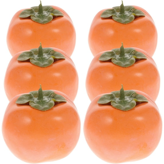 Gymnture 6pcs Artificial Persimmon Fruits for Home Decor & Photo Booth Props