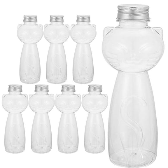 LABSERRON Bottles For Juicing Transparent Sealed Lid General Users 8Pcs 7.9X3.0X3.0In