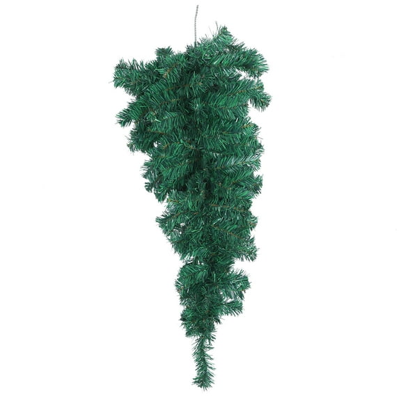 LABSERRON Artificial Plants Home Decor Christmas Pendant Green PVC Iron 1Pack 35x16in