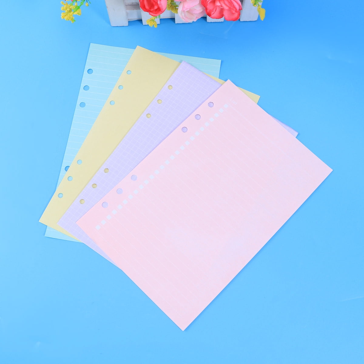 Gymnture A5 6- Binder Refill Sheets - Graph and Blank Paper, 6-Hole ...