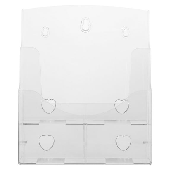 LABSERRON Wall Mounted Magazine Holder Acrylic Office Use 1Set 10.61X9.24X4.52in