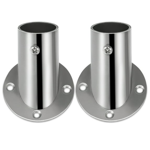 Gymnture Adjustable Stainless Steel Closet Rod Holder (2pcs)