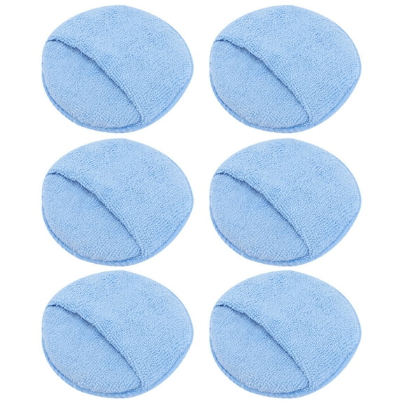 Gymnture Applicator Car Pads Wax Pad Microfiber Detailing Sponge Polishing Wash Polish Buffing Cleaning Fiber Round Pocket