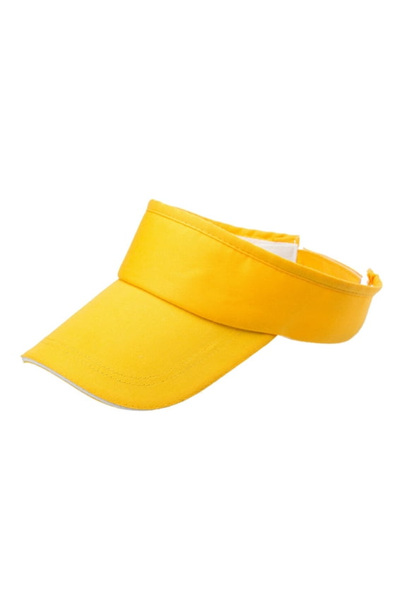 Blank Sun Visors Adjustable Sports Sun Hat for Travel Exercises(Yellow)