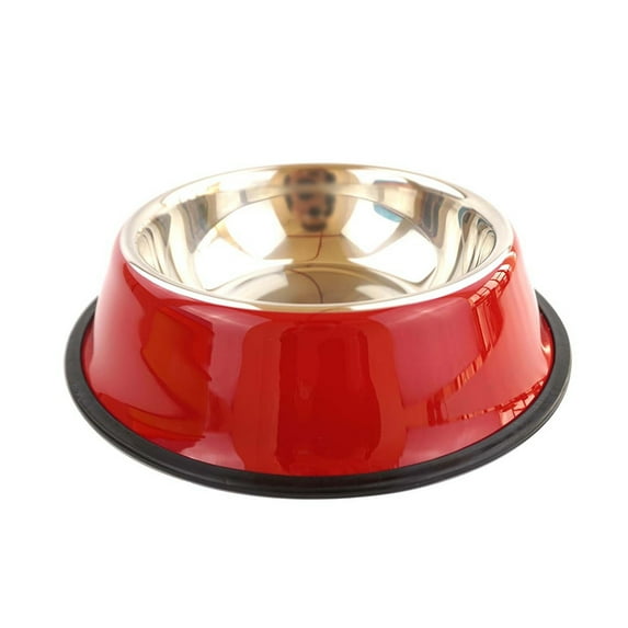 Gymnture Bowl Pet Dog Water Feeder Cat Stainless Steel Food Feeding Puppy Bowls Dish Plastic Dispenser Drinking