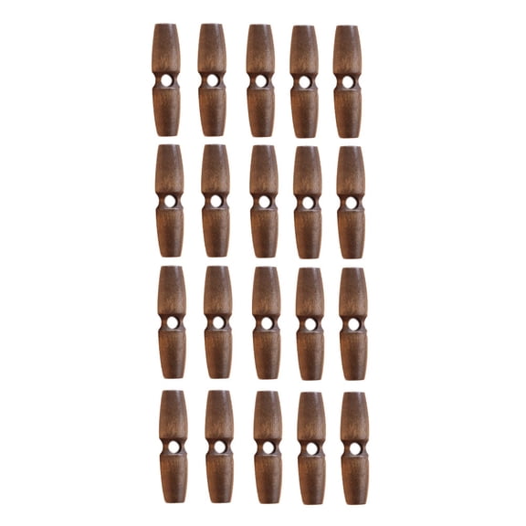 LABSERRON 20Pcs Coffee Wooden Coat Buttons Vintage Horn Style for DIY Sewing Craft Accessories
