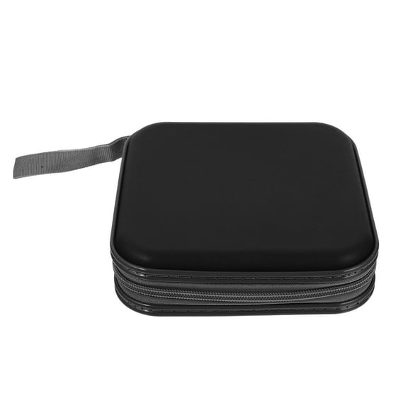 Gymnture Cd Case 40 Capacity Black Zipper Disc Storage Wallet