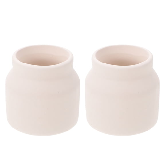 Gymnture Ceramic Succulent Planter DIY Paint Cactus Pot Flower Pots (2pcs)